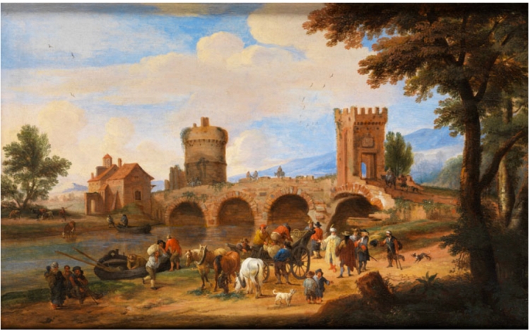 mathys_schoevaerdts_-_italianising_river_landscape_with_view_of_the_ponte_lucano_and_the_tomb_of_the_plautii_near_tivoli