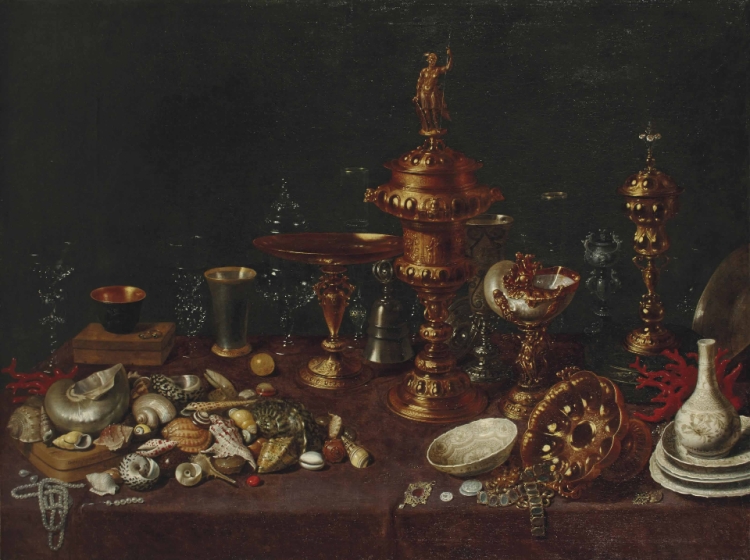 david_rijckaert_ii_-_still_life_with_shells_with_a_nautilus2c_vases2c_glasses_and_chinese_porcelain