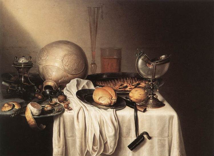 maerten_boelema_de_stomme_-_still-life_with_a_bearded_man_crock_and_a_nautilus_shell_cup_-_wga02336