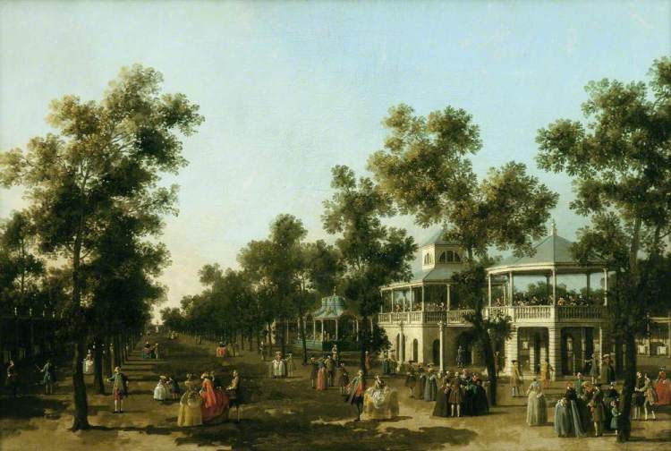 Canaletto, 1697-1768; The Grand Walk, Vauxhall Gardens, London